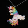 Pastel Rainbow Pegacorn/Alicorn pendant