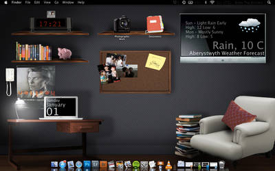 GeekTool and Photoshop LIVE desktop for OSX Lion