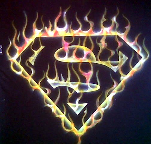 SUPERMAN RED FIRE AIRBRUSH