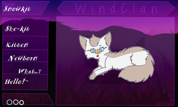 Snowkit/Dww/Windclan Kit