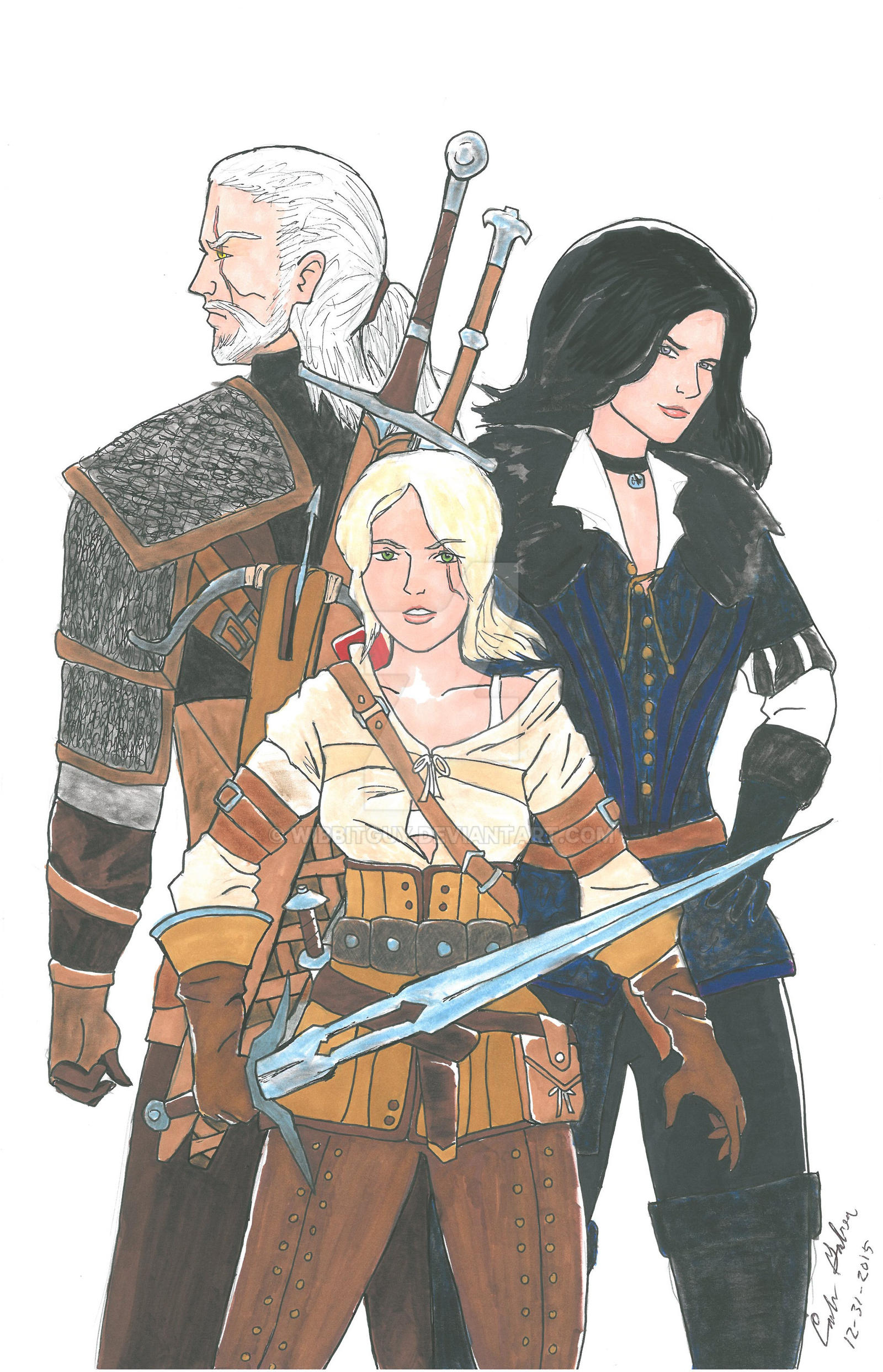 The Witcher 3 Geralt, Ciri and Yennefer