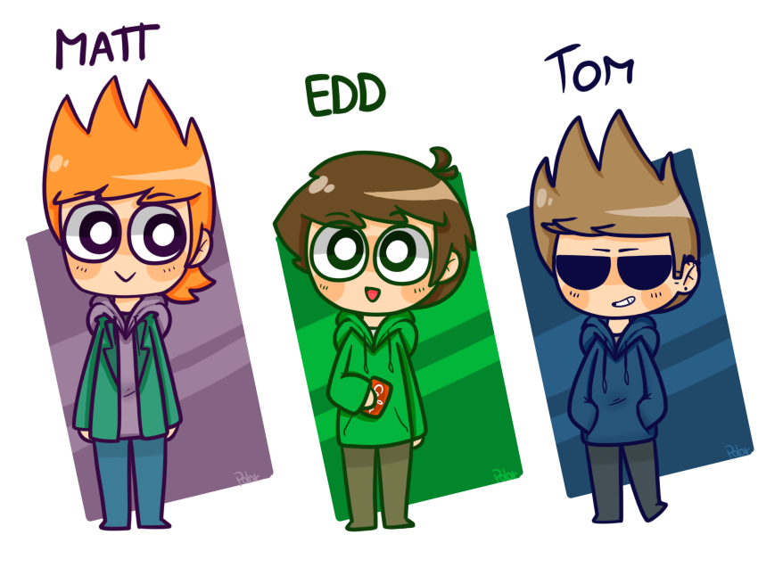 Matt, Edd, and Tom from EddsWorld by KawaiiSpaceEgg on DeviantArt