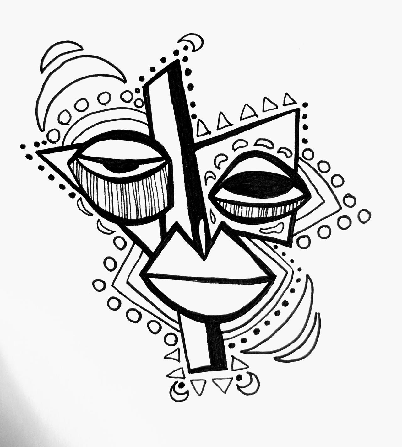 Abstract Face Fill In Abstract Face Doodle by PleasantNonsense on DeviantArt