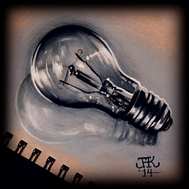 Light Bulb Colored Pencil Drawing by PinzandNeedlezstudio on DeviantArt