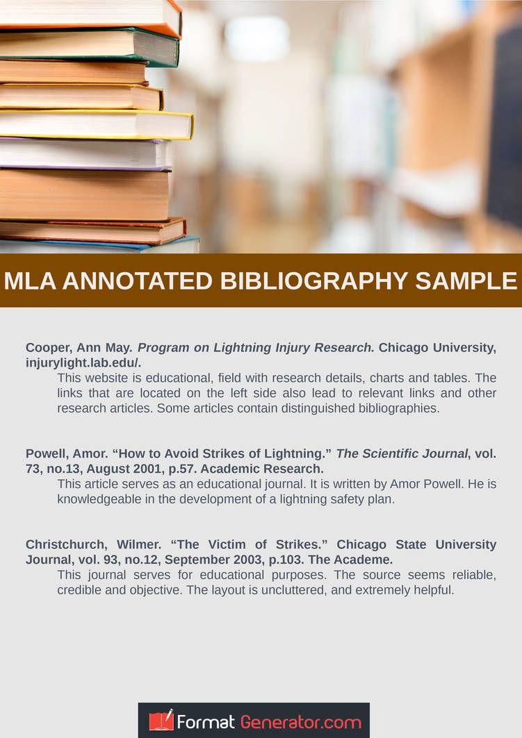 MLA Annotated Bibliography Sample by FormatGenerator on DeviantArt
