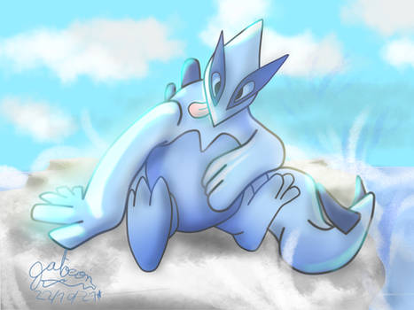 Majestic Guardian of the Deep Lugia's Serene Perch