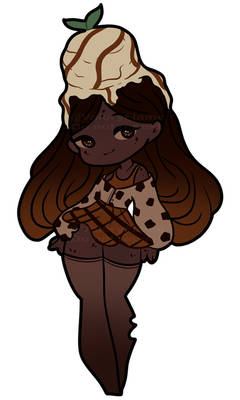 Adoptable auction #026 OPEN Brownie with ice-cream