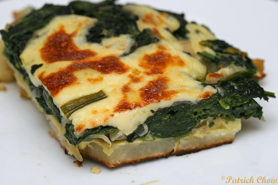 Spinach potato bake