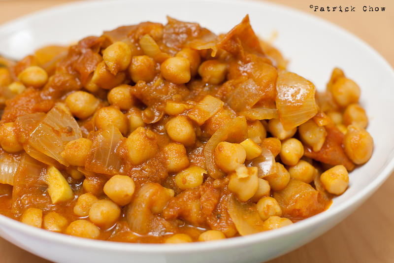 Curried chickpeas 1