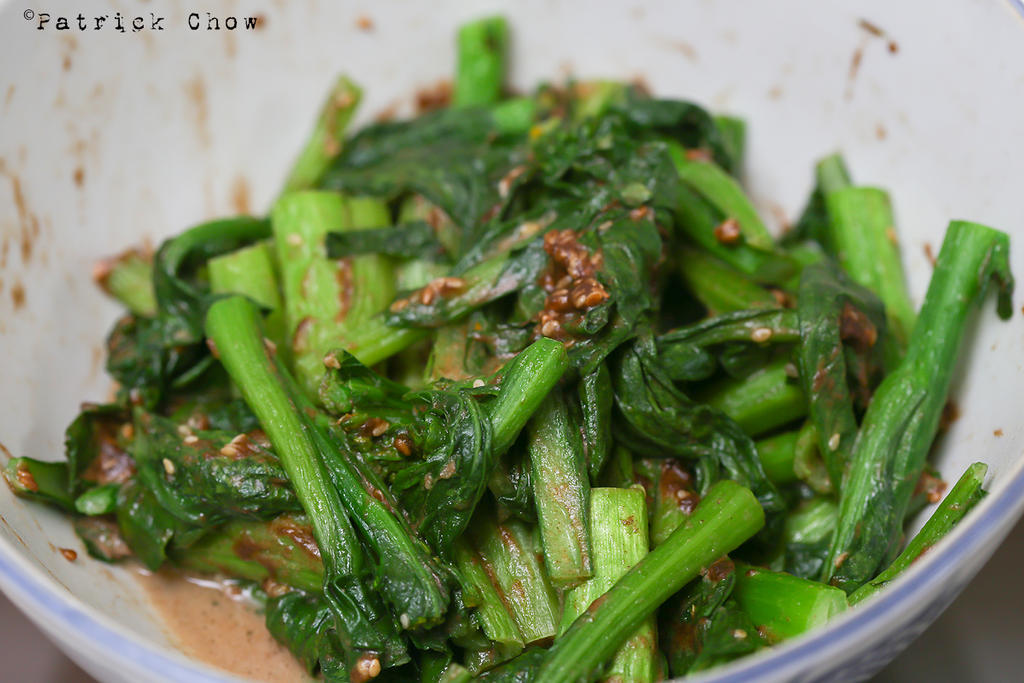 Choy sum with tahini