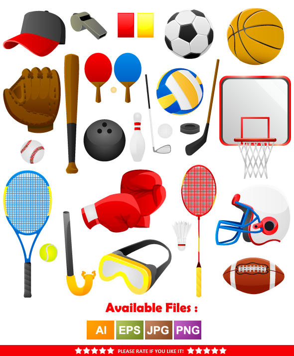 Sports Tools Vector by erkoudesign on DeviantArt