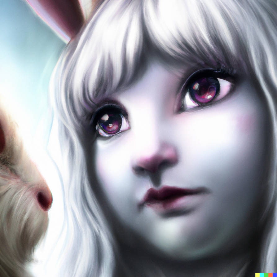 Small Rabbit Humanoid DALLE 2023-10-18 16.31.10 - [Humanoid rabbit-gir by DNSMART on DeviantArt