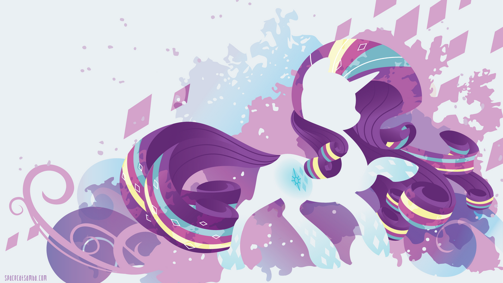 Rainbow Power Rarity Silhouette Wall