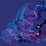 Princess Luna Silhouette Wall - Blue Edition
