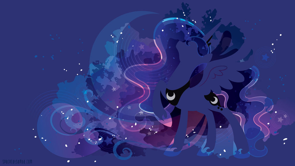 Princess Luna Silhouette Wall - Blue Edition