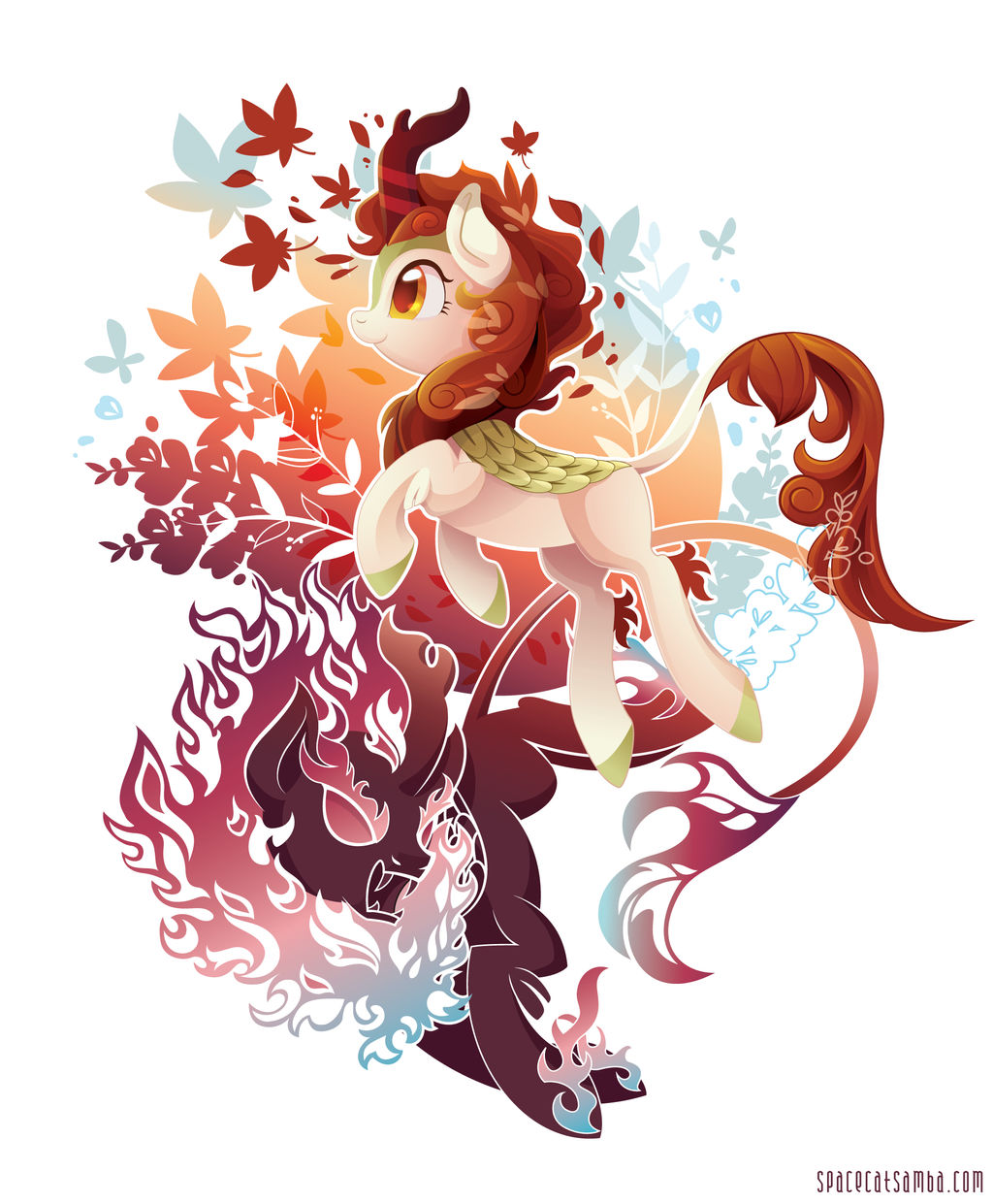 Autumn Blaze - White by SambaNeko