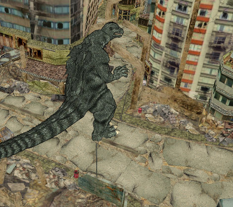 Godzilla dans une ville en ruine by MeliTwinkle on DeviantArt