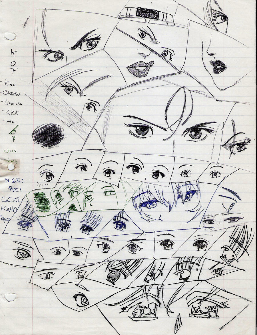 Bocetos Ojos Anime Varios 01 by Bucios on DeviantArt