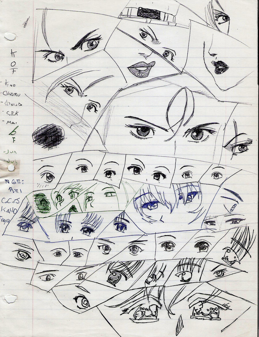 Bocetos Ojos Anime Varios 01 by Bucios on DeviantArt Bocetos Ojos Anime Varios 01 by Bucios on DeviantArt