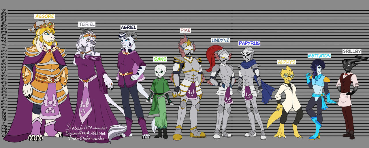 HealerTale character size chart by ShadowfireDA on DeviantArt