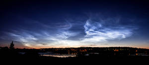Noctilucent clouds panorama