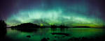 Northern lights panorama by JuhaniViitanen