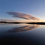 Lenticular clouds reflection