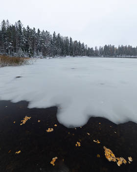 Freezing lake