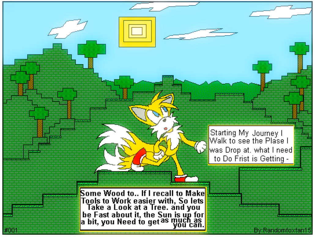 Tails MineCraft Journey 1-5 Panel part 1 by RandomFoxFan on DeviantArt