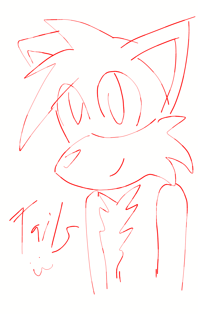 Tails on my Samsung 4 drawn with stylus pen.