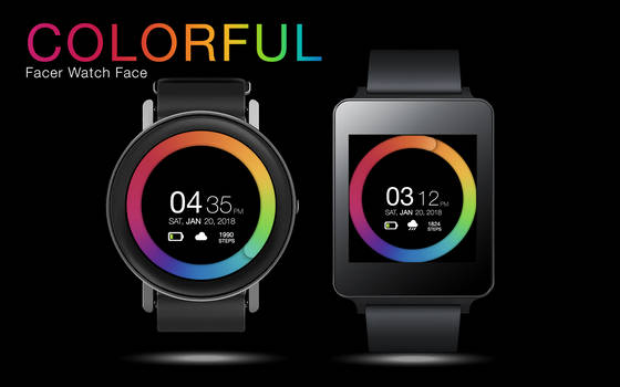 Colorful Smartwatch Face (Facer)