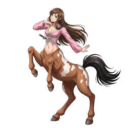 Sakura Ibarati as a centaur- AI style