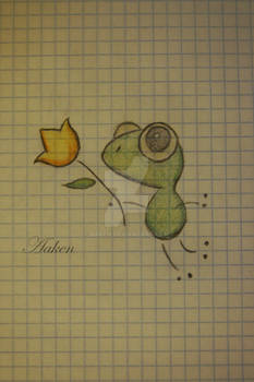 Frog and flower