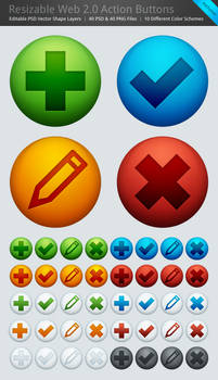 40 Web 2.0 Action Buttons .PSD