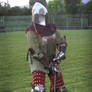 medieval reenactment: (wo)man at arms, xiv century