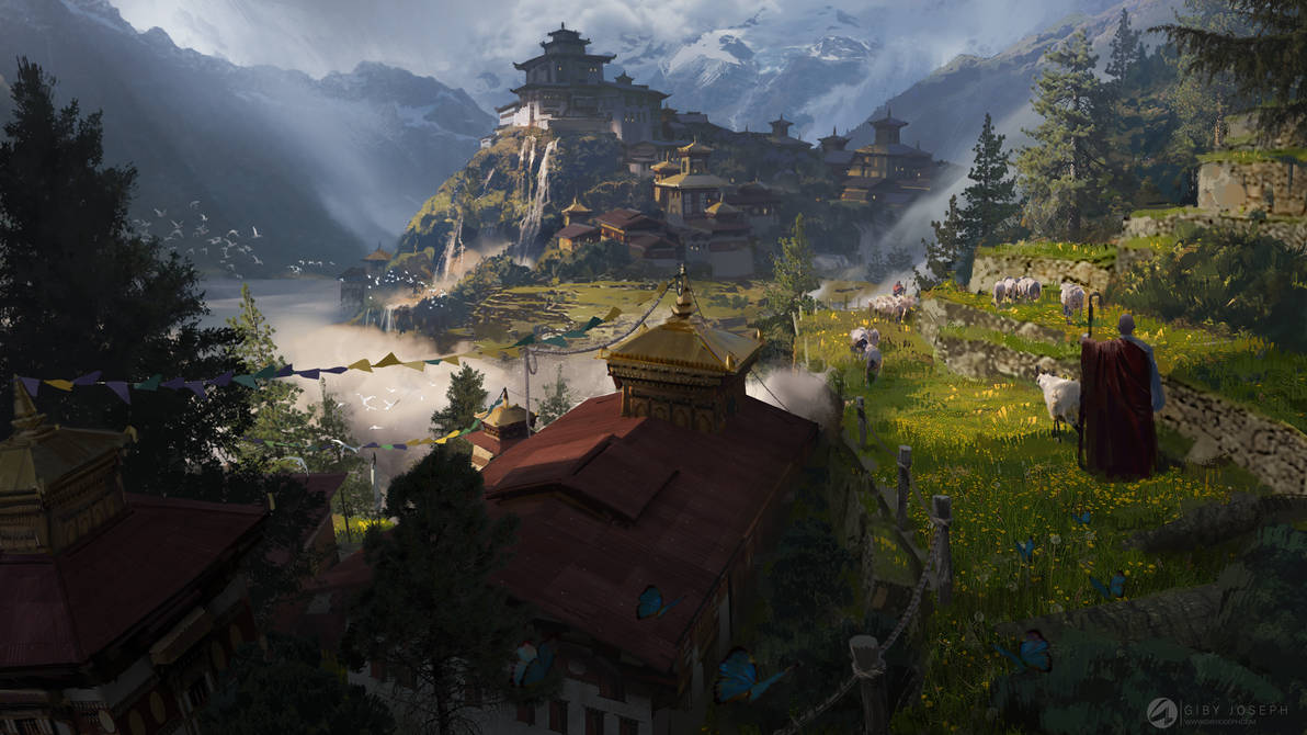 The Mountain Temple by Giby-Joseph on DeviantArt