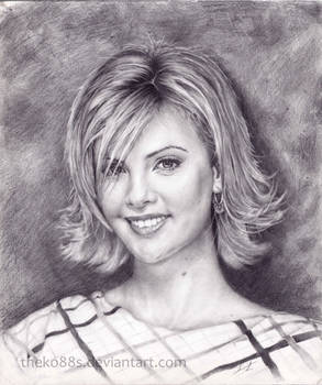 Charlize Theron drawing