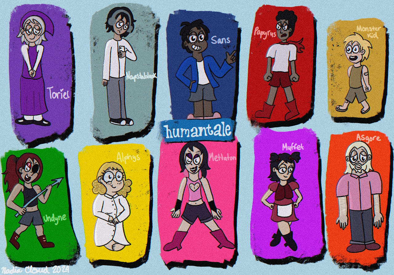 Human Tale Humantale ALL Character Designs by toondisneypunx on DeviantArt