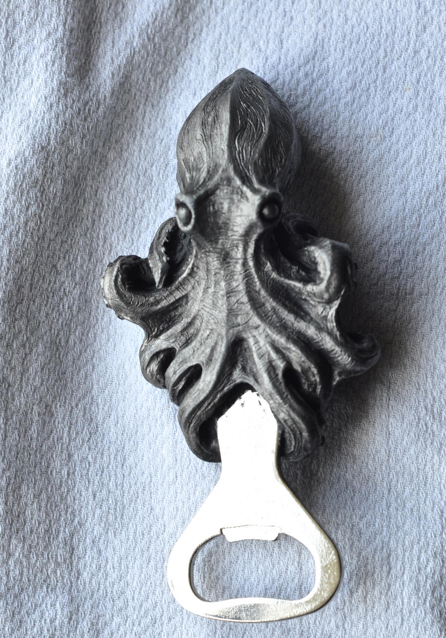 Kraken bottle opener front view