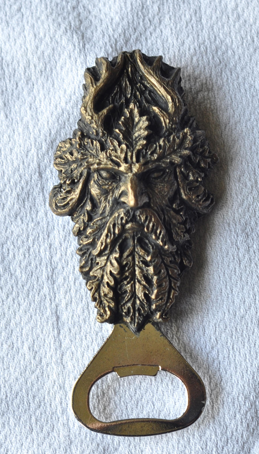 Green Man bottle opener