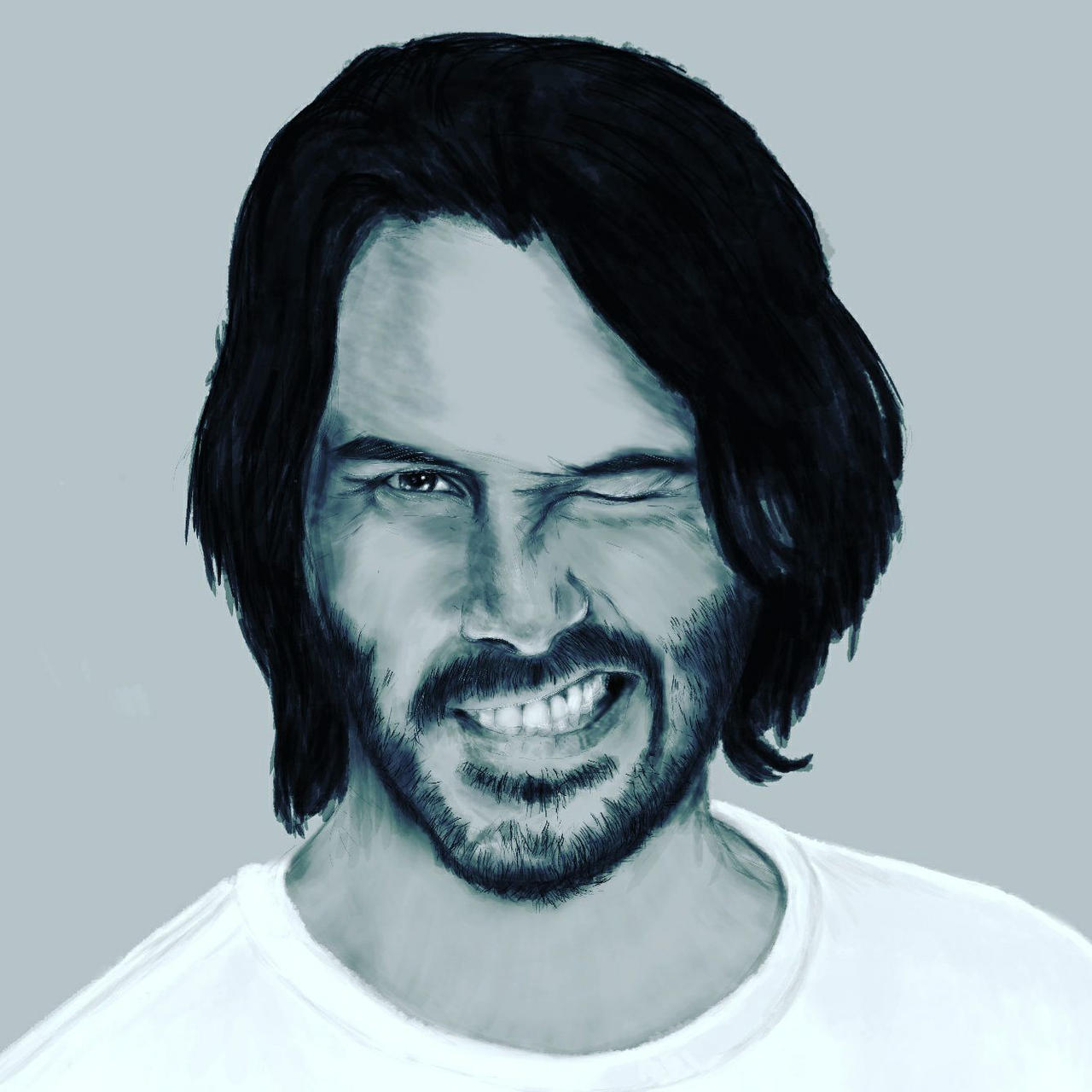 digital art | Keanu Reeves | Smile | 2017 by josroart on DeviantArt