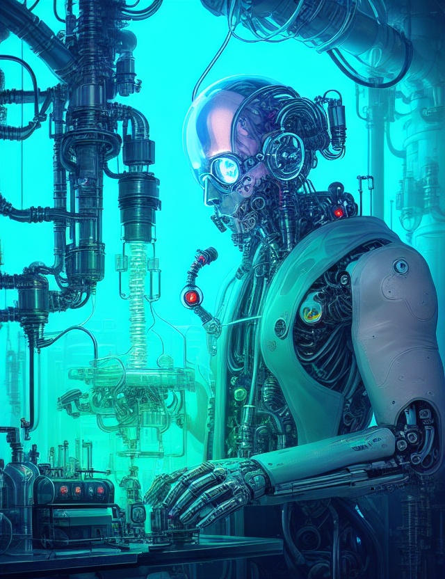 Library Cyborg Cyborg in the lab by sauronct on DeviantArt