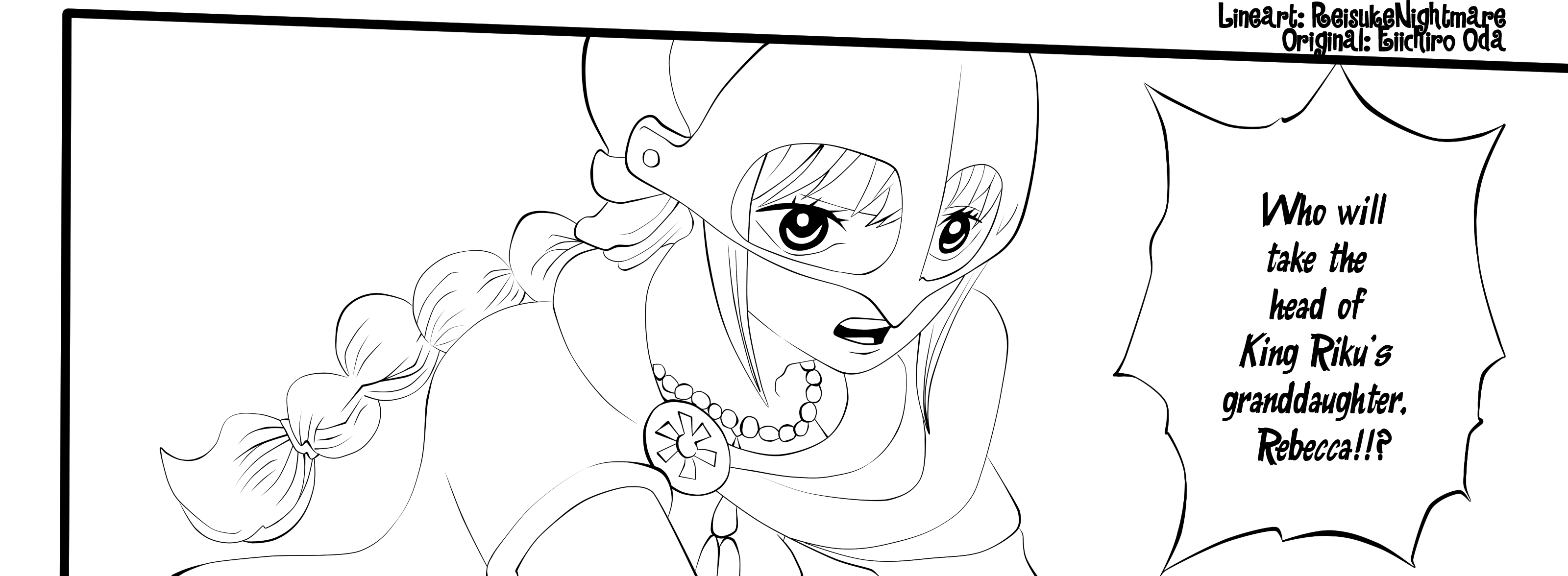 One Piece Chapter 733 Rebecca Lineart By Reisukenightmare On Deviantart One Piece Chapter 733 Rebecca Lineart By Reisukenightmare On Deviantart