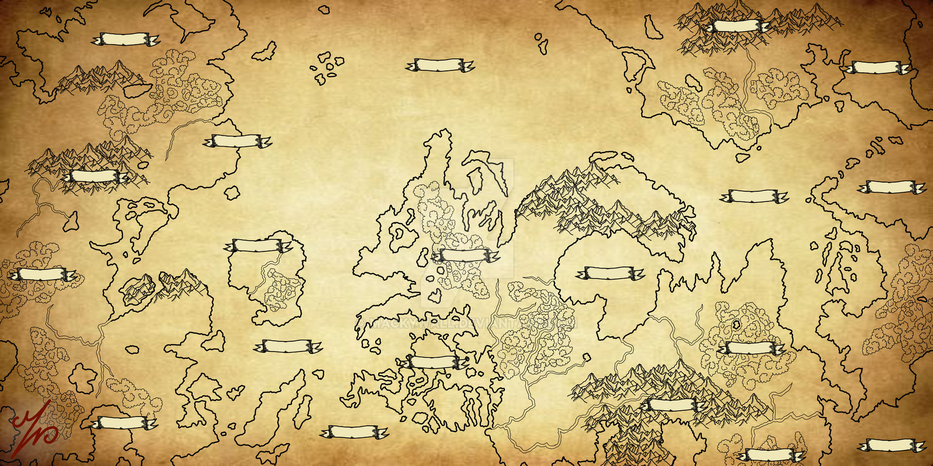 Fantasy Map by Mackywall on DeviantArt
