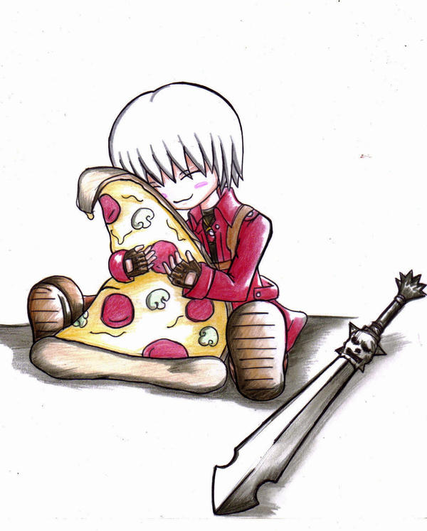 Devil May Cry Dante Fanart its showtime pizza man by teamrakenzan