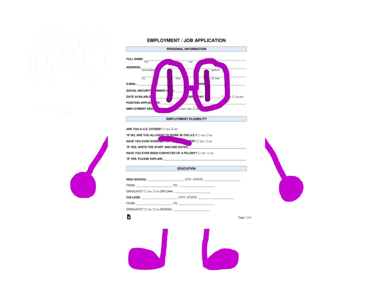 Job Application Devil Job Application Jumpscare by TeardropFromBFDI on DeviantArt