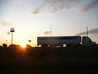 Highway through Nebraska, USA