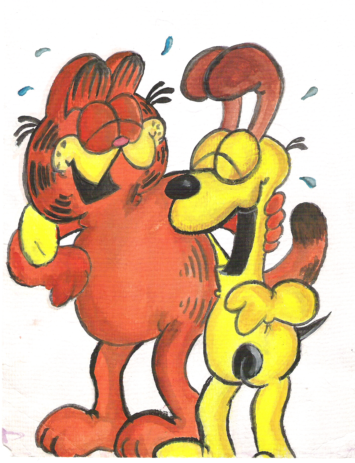 Garfield and  Odie