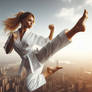 Karate Woman Kick