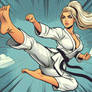 Karate Woman Kick